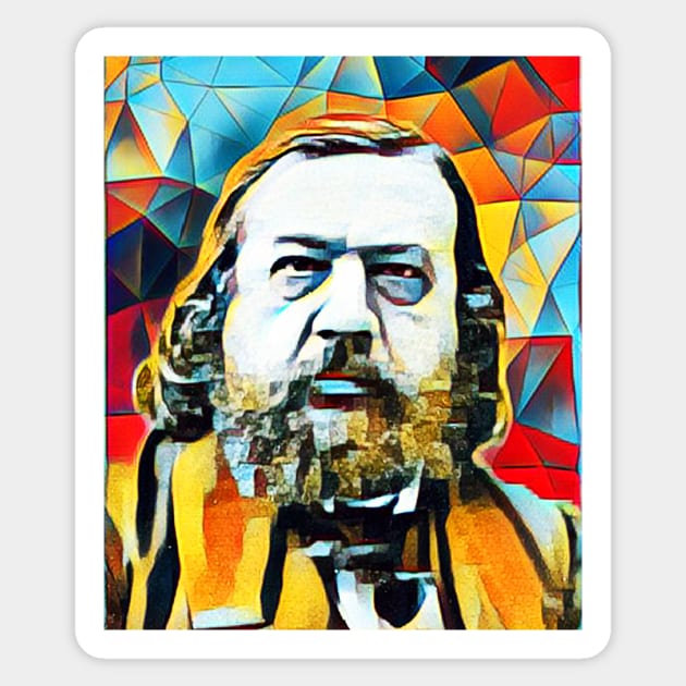 Theophile Gautier Portrait | Theophile Gautier Artwork Sticker by JustLit